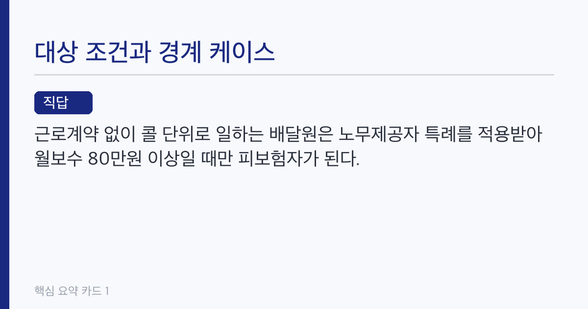 배달라이더 고용보험 완전정리, 2027년 소득기준 개편까지